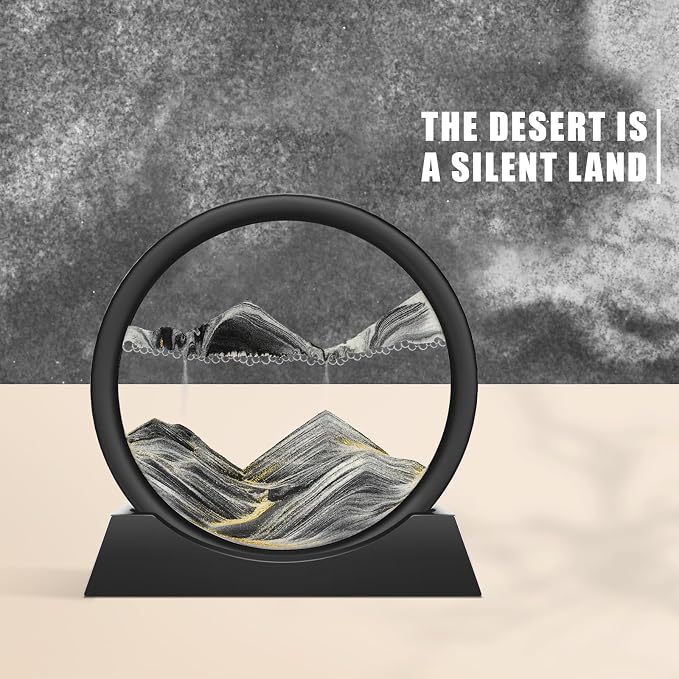 Wai Danie Moving Sand Art Picture 3D Hourglass Deep Sea Sandscape Liquid Motion - Image 5