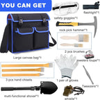 15 PCS Geology Rock Pick Hammer Kit - Image 3