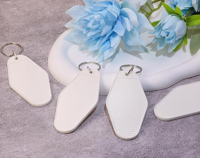 8PCS Motel Keychain Blank Hotel Key Tags Holder - Image 3