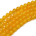 MJDCB 7A Round Natural Yellow Agate Beads Stone Loose Beads - Image 5
