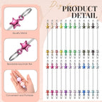 Tondiamo 24 Pcs Beadable Keychain Bars Bulk Blank DIY Metal Beaded Keychain - Image 4