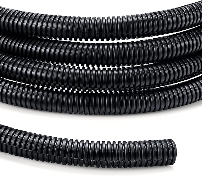 1/4 inch 10ft Wire Loom, Outdoor Cord Protector, Flexible Wire Conduit by YCLYC