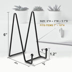 Hoewina Plate Stands, 3 Pack 6 Inch Plate Holder, Metal Frame Holder Stand - Image 2