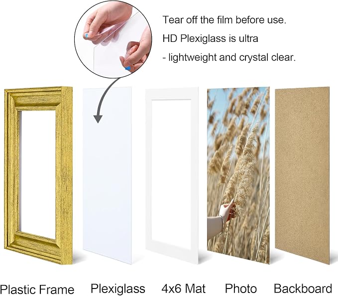Vittanly 5x7 Picture Frames Set of 2, Ornate Vintage Photo Frame - Image 6