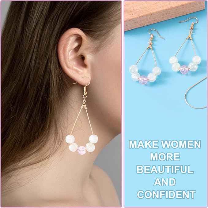 Pndeyo 700pcs Hypoallergenic Hoop Earrings Making Kit, Mix Size Earring Beading - Image 6