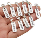 WOCRAFT 20pcs Craft Supplies Handmade Inspiration Words Dangle Charms Pendant - Image 2
