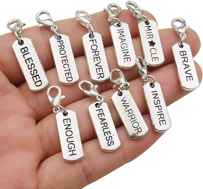 WOCRAFT 20pcs Craft Supplies Handmade Inspiration Words Dangle Charms Pendant - Image 2