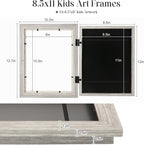 Kids Art Frames, 8.5x11 Front Opening Kids Artwork Frames Changeable, Holds 50 - Image 6