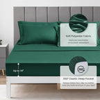 Love's cabin California King Comforter Set Dark Green, 7 Pieces California King - Image 6
