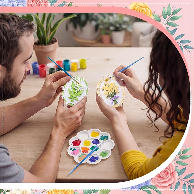 Teyva Daily 12 Sets Flower Ceramic Painting Kit DIY Ceramic to Paint Your Own - Image 5