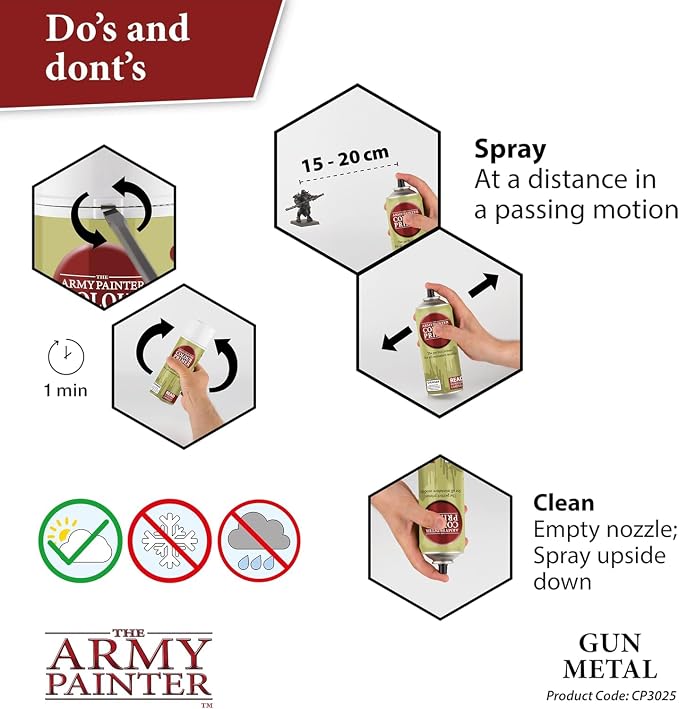 The Army Painter Colour Primer Gun Metal, 400 mL Acrylic Spray Primer, Spray - Image 5