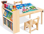 JOIN&JOY Kids Art Table and 2 Chair Set, Toddler Activity by Unknown