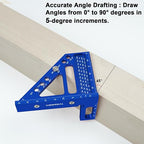 3D Multi-Angle Aluminum Alloy Woodworking Square Ruler, 22.5-90 Degree - Image 4