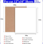 XSEINO HTV Heat Transfer Vinyl Sheets:13Pack 12" x 10" White Iron on Vinyl - Image 2