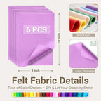 Amethyst Soft Felt Sheets for Crafts, 1.6mm Thick, Kids' Crafts, DIY Projects - Image 2