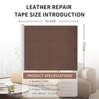Leather Repair Patch Tape, Car Seat, Vinyl Leather Repair Kit - Image 2