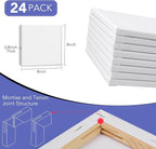 Stretched Canvases for Painting, Primed Acid-Free, 5/8 Inch Thick Wood Frame - Image 2