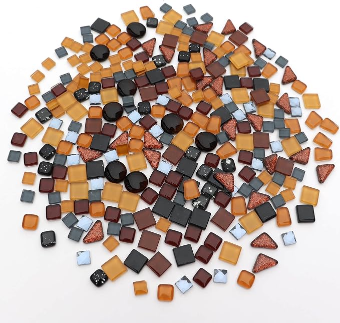 LITMIND Assorted Black Irregular Crystal Mosaic Tiles, 9oz Value Pack - Image 3