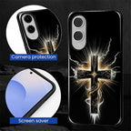 for Samsung Galaxy S25 Edge Case, Cool Cross Pattern Glossy 2 in 1 Shockproof - Image 6