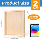 ESRICH 12x16 Inch Wood Panels for Painting, 2 Pack Craft Wood Canvas Boards - Image 2