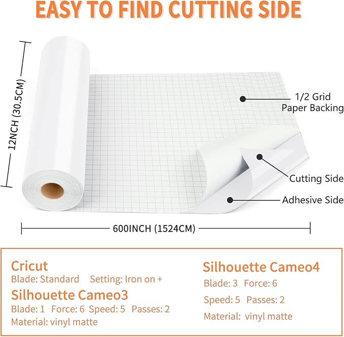 Glossy White Permanent Vinyl, Lya Vinyl Glossy White 12" x 50Ft Permanent - Image 2