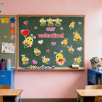JarThenaAMCS Valentine' s Day Bee Classroom Door Decoration Bulletin Board Set - Image 6