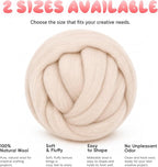 3.53oz Wool Roving: Needle Felting Wool White Roving Wool Felting Supplies Pure - Image 8