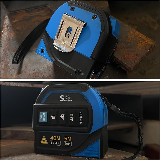 4-in-1 Laser Tape Measure with Laser Level Crosshairs |130ft/40m Laser - Image 8