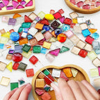 LITMIND Assorted Colors Irregular Crystal Mosaic Tiles, 9oz Value Pack - Image 3