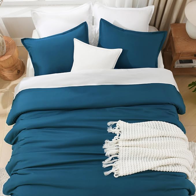Litanika Teal Twin/Twin XL Comforter Set, 2 Pieces Turquoise Lightweight Solid - Image 8