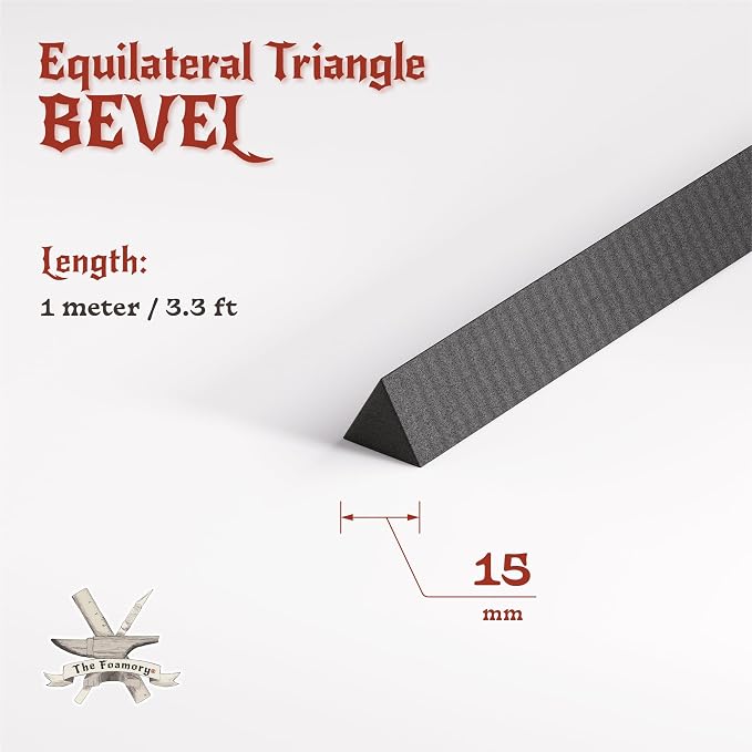The Foamory's Instant Edge EVA Foam Pre Cut Equilateral Triangle Bevel. 5-30mm - Image 2