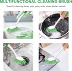 SetSail Dish Brush with Handle, 3 Pack Stiff Bristles Dish Scrubber with - Image 6