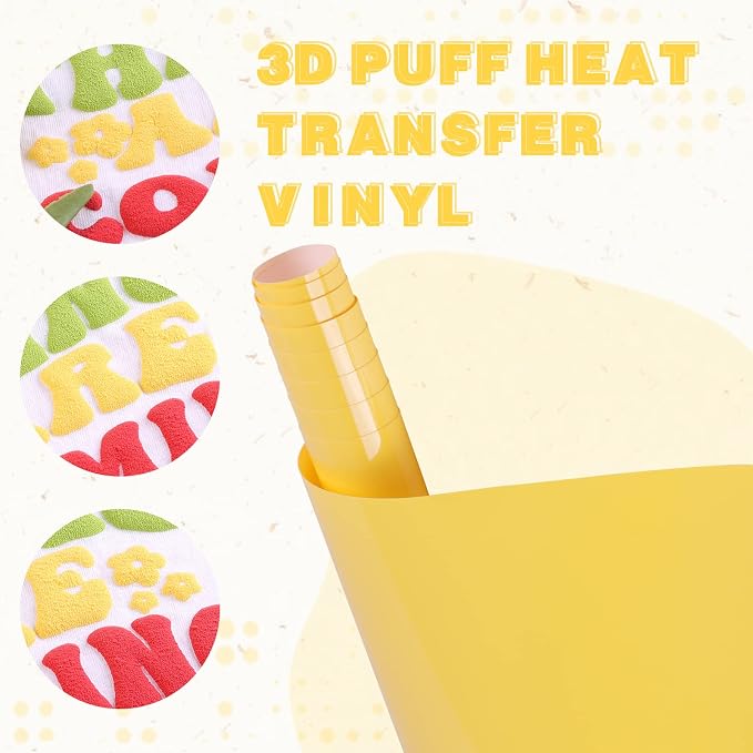 Tintnut Sweet Corn Puff Heat Transfer Vinyl Roll, easy cut & weed, stretch - Image 3