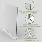 newnewshow Acrylic Sign Holder 8.5x11 Inch 6 Pack Vertical T Shape Double-Sided - Image 6