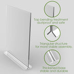 newnewshow 5“x7” Acrylic Sign Holder 6 Pack Vertical T Shape Double-Sided - Image 6