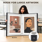 JoyCat 18 x 24 Art Portfolio Binder, 30 Acid-Free Clear Pockets Art Folder - Image 2