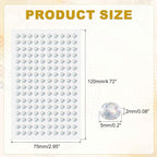 HARFINGTON 5 Sheet/800pcs Rhinestone Adhesive Stickers Self Adhesive Acrylic - Image 2