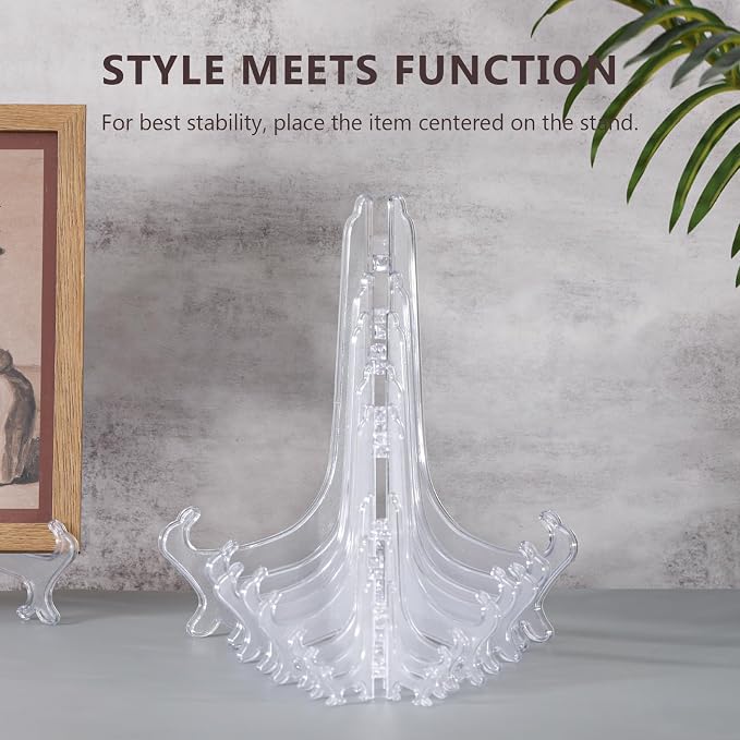 Artliving 5 Inch Clear Plastic Easels or Stand/Plate Holders to Display - Image 6