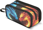 Dragons Red Blue Fire Eyes Pencil Case Box Boys Girls Large Pencil Pouch by BOENLE-WELCOMEYOURCOMING