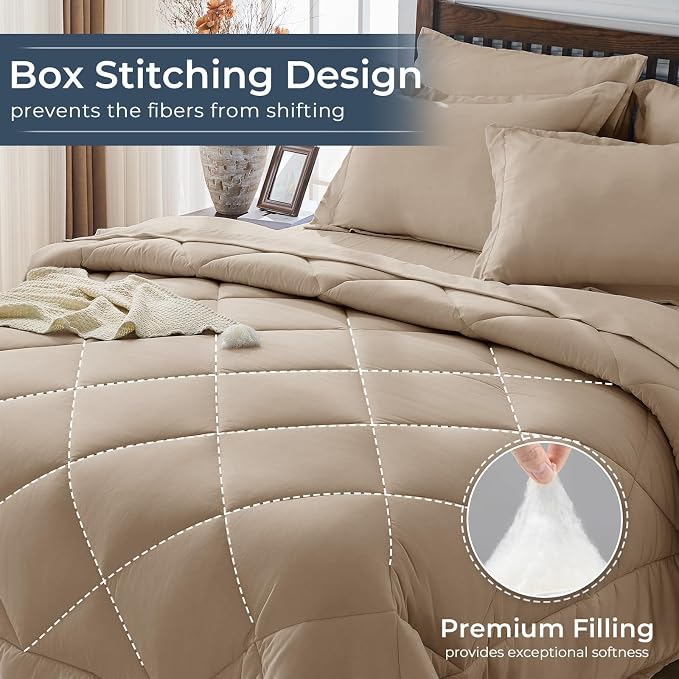 HEVUMYI Khaki Twin-XL Comforter Set - Image 4