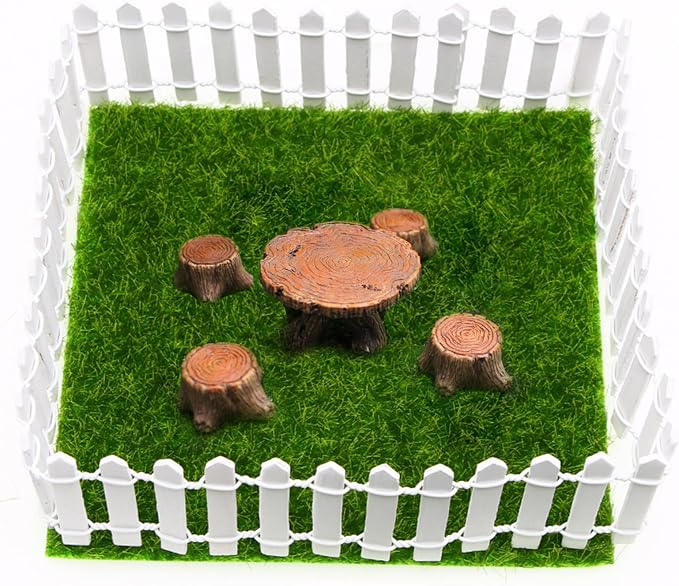 35 Inches Mini Fairy Garden Fence DIY Small Wood Decorative Picket Fence Micro - Image 7
