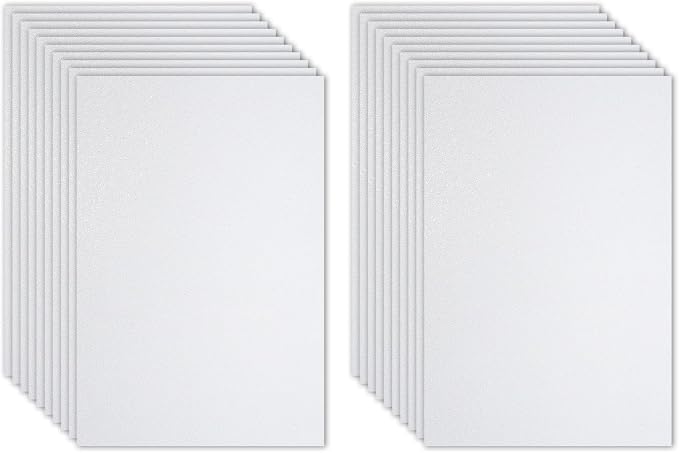 PATIKIL White Shiny EVA Glitter Foam Sheet 11 x 8 Inch 2mm Thick by PATIKIL