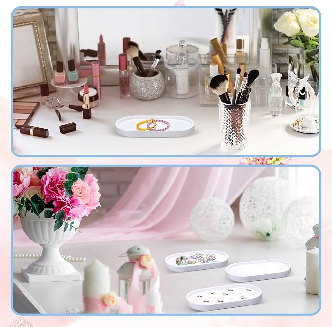 MotiMind 4 Set Ceramics to Paint Oval Jewelry Tray Ready to Paint Your Own - Image 6