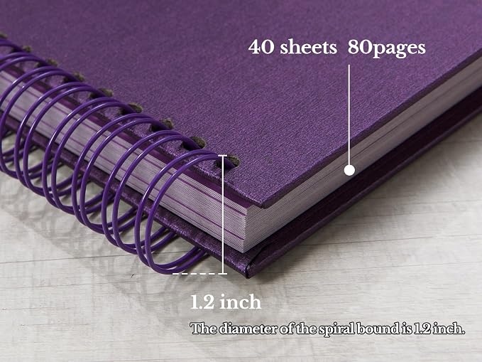 potricher 12 x 12 Inch Large Inch DIY Scrapbook Photo Album 80 Pages Thick - Image 4
