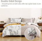 LEMIROE Floral Cotton Comforter Queen Size 3Pcs - Image 4