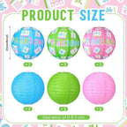 Panelee 12 Pcs Mahjong Party Decorations Mahj Theme Hanging Paper Lanterns - Image 2