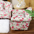 Dollhouse Couch with Pillow 1 12 Scale Miniature Sofa Arm Chair Living Room - Image 2