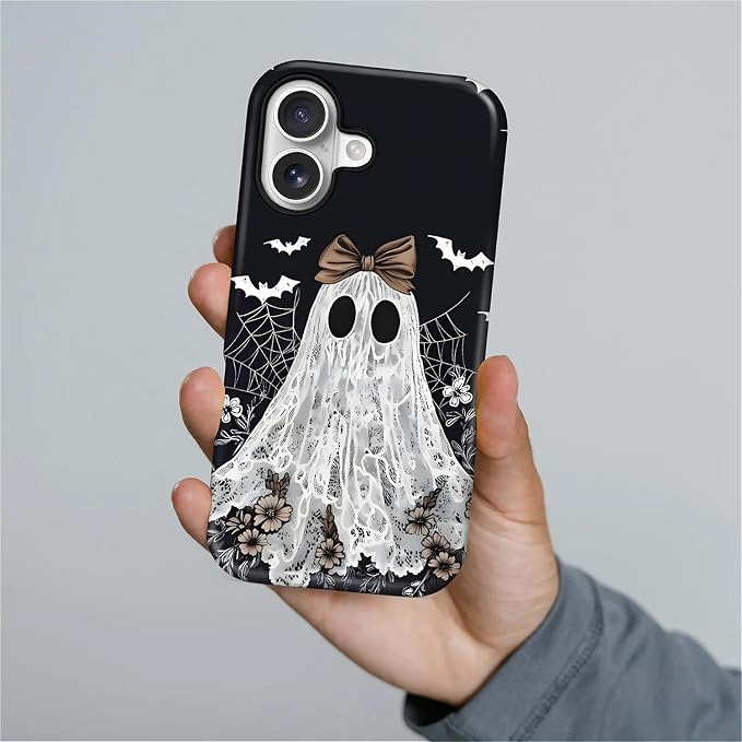 Case for iPhone 17, Scratch Resistant Hybrid Double Layer Hard Shell，Lace Ghost - Image 5