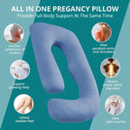 Sasttie Pregnancy Pillows for Sleeping, U Shaped Cooling Full Body Pillow - Image 7
