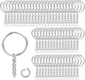 100Sets 1 inch Keychain Rings Silver Split Round Key Ring by ZoloAJay